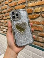 قاب موبایل آیفون قلب آیینه ای - Image 2