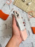 قاب موبایل آیفون هیبرید کیس صورتی دوتیکه - Image 2