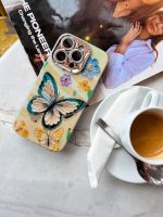 قاب موبایل آیفون پروانه زرد