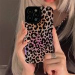قاب موبایل آیفون پلنگی رنگارنگ کبریتی - Image 2