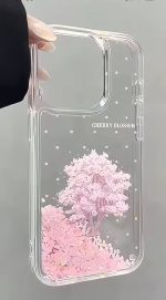قاب موبایل آیفون درخت صورتی متحرک - Image 2
