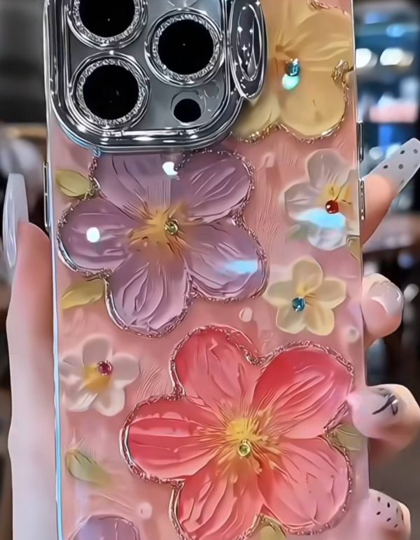 خرید قاب موبایل آیفون طرح گل