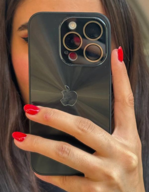 قاب موبایل آیفون لیزری مشکی