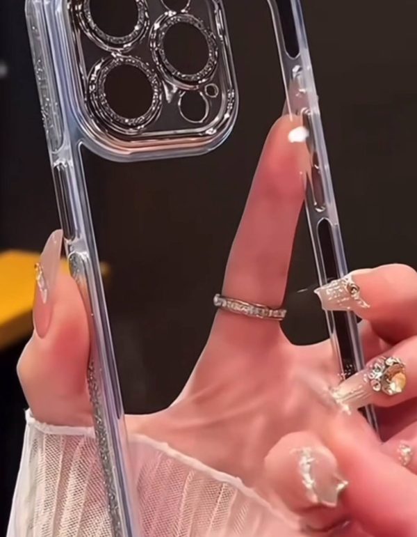 قاب موبایل آیفون دور شاینی تیتانیوم